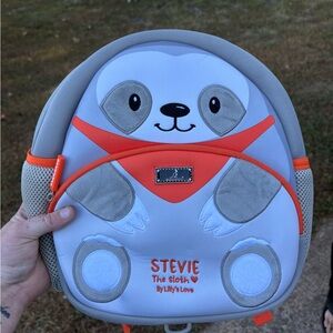 Stevie The Sloth Toddlers Backpack with Gray & Orange Accents NEW